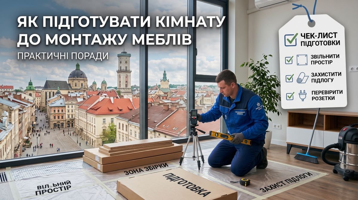 Як підготувати кімнату до монтажу меблів